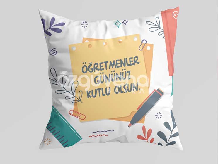 Öğretmenler Günü Hediyeleri Baskılı Yastık 2